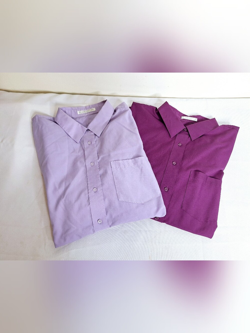 FoxCroft "The Purple Foxes" Plus-size Longsleeve, Button-down,shirt bundle.